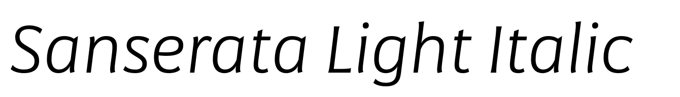 Sanserata Light Italic